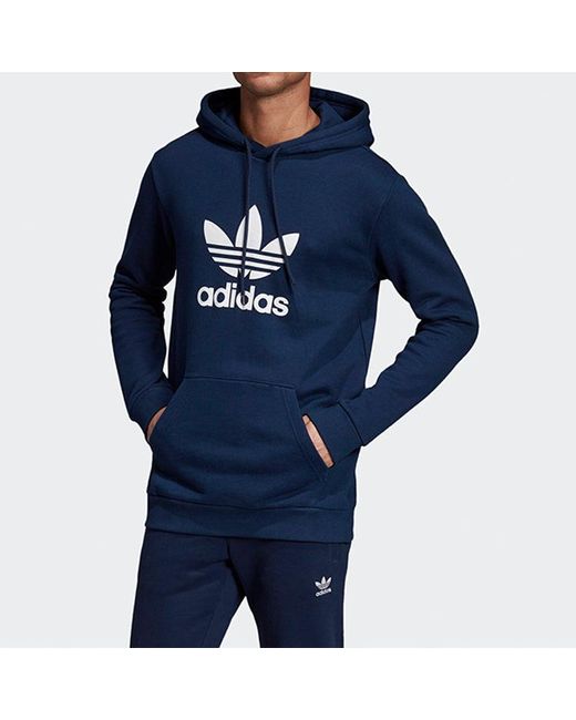 Adidas Blue Originals Trefoil Sports Pullover Lake for men