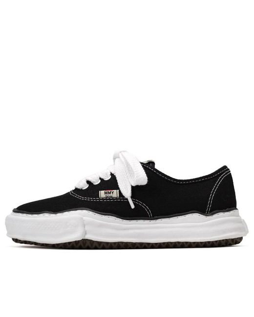 Maison Mihara Yasuhiro Black Baker Og Sole Canvas Low-Top Sneaker for men