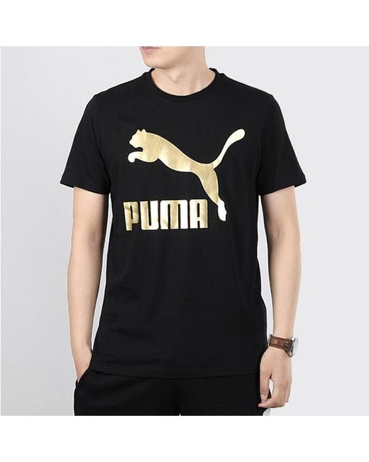 PUMA Black Sports Short Sleeve for men