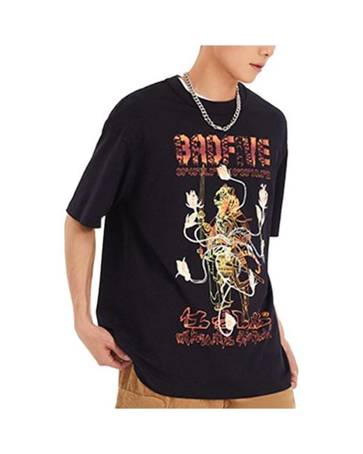 Li-ning Black Badfive Year Of Tiger Graphic T-Shirt for men