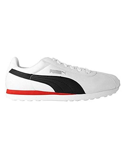 PUMA White Turin Retro Shoes/Sneakers for men