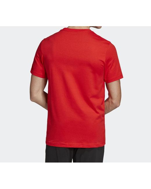 Adidas Red Alphabet Logo Sports Short Sleeve for men