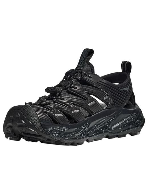 Hoka One One Black Hopara Sandal Castlerock' for men
