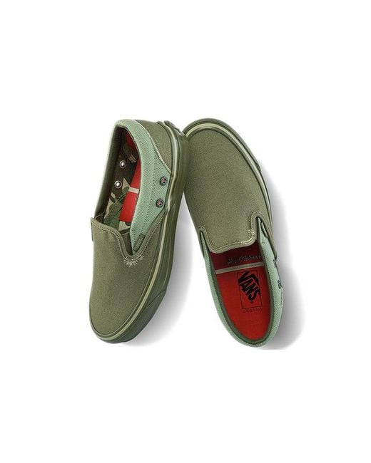 Vans Green Nigel Cabourn X Og Classic Slip-On Lx 'Usmc Army Mix' for men