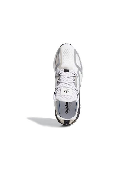 Adidas White Zx 2K Boost 'Cloud' for men