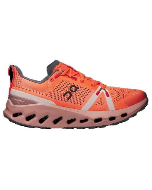 On Shoes Red (Wmns) Cloudsurfer Trail 'Flame Dustrose'