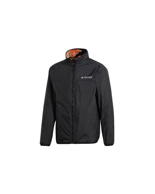 Adidas Red Xplr Sherpa F Outdoor Sports Double Sided Jacket Colorblock for men