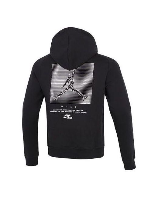 Nike Black Casual Sports Drawstring Hooded Fleece Lined for men