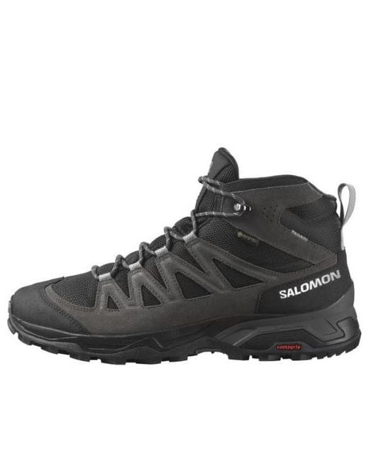 Salomon Black X Ward Leather Mid Gtx 'Phantom' for men