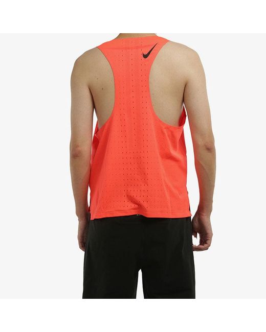 Nike Red Aeroswift Breathable Training Sports Running Vest for men
