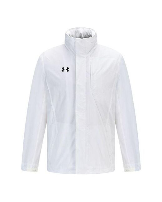 Under Armour White Training Shuttle Hooded Jacket for men