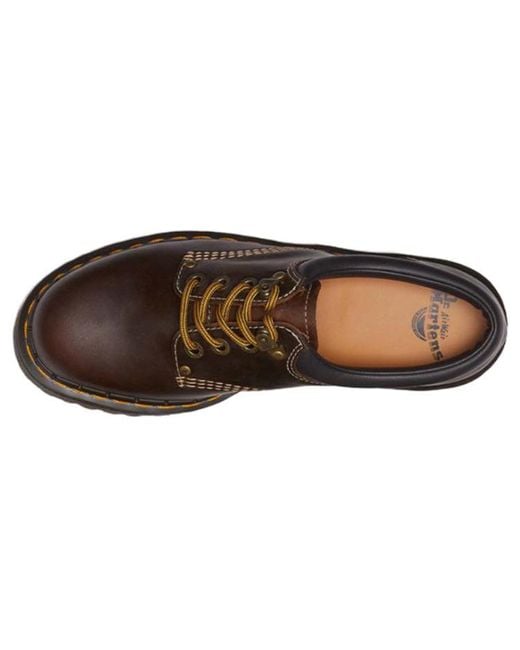 Dr. Martens Brown 8053 Arc Crazy Horse Leather Platform Shoes 'Dark'