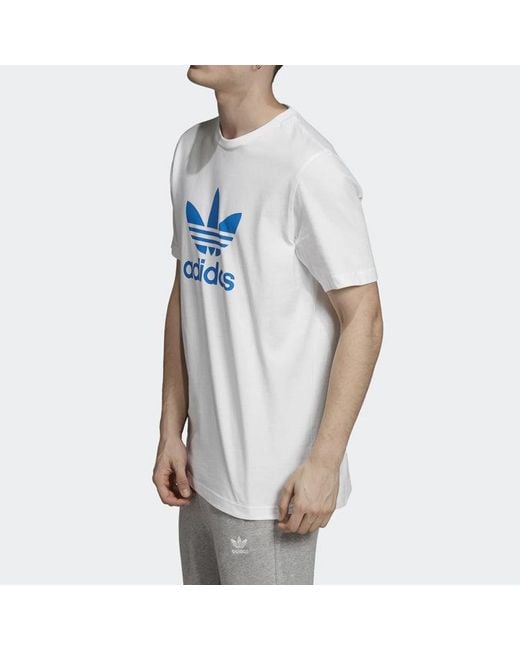Adidas White Originals Trefoil Short Sleeve for men