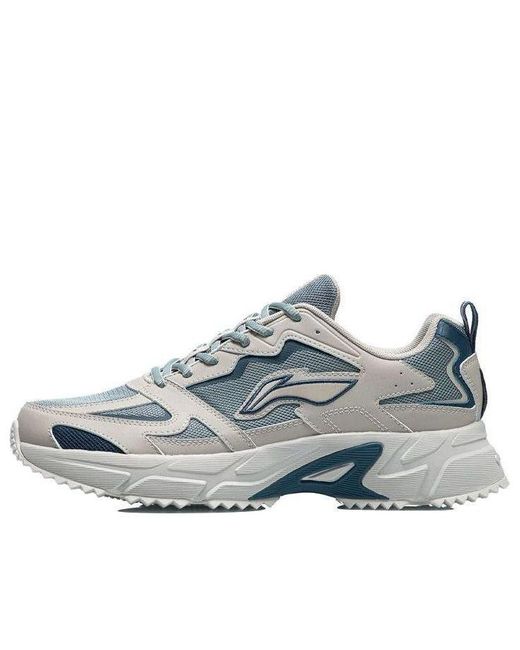 Li-ning Blue Retro Running Shoes for men