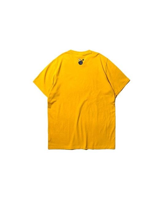 PUMA Yellow X The Hundreds Logo Printed Short Sleeve Tee for men