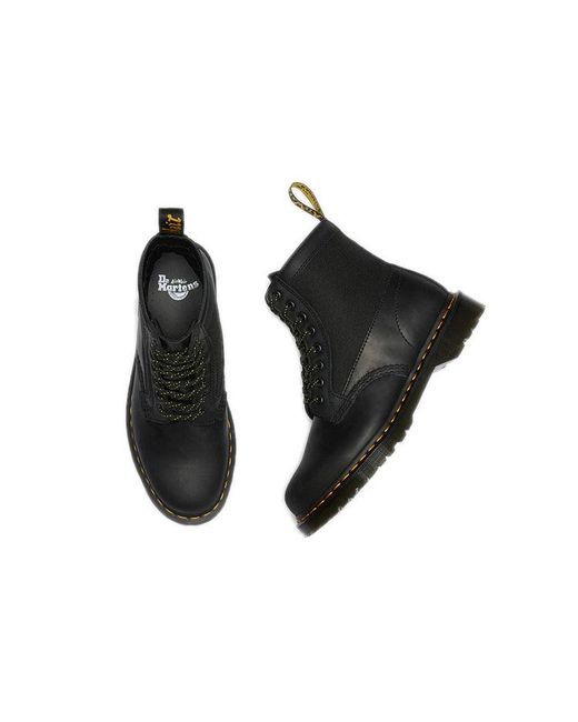 Dr. Martens Black 1460 Panel Leather Lace Boots for men