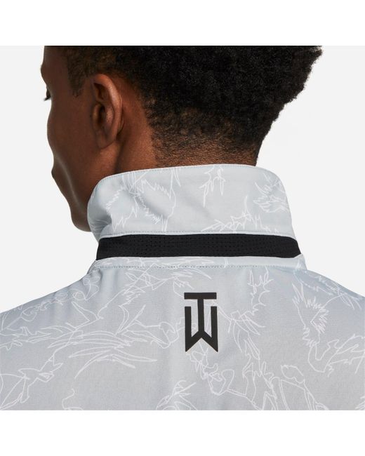 Nike Blue Tiger Woods Dri-Fit Adv Contour Print Polo Shirt for men