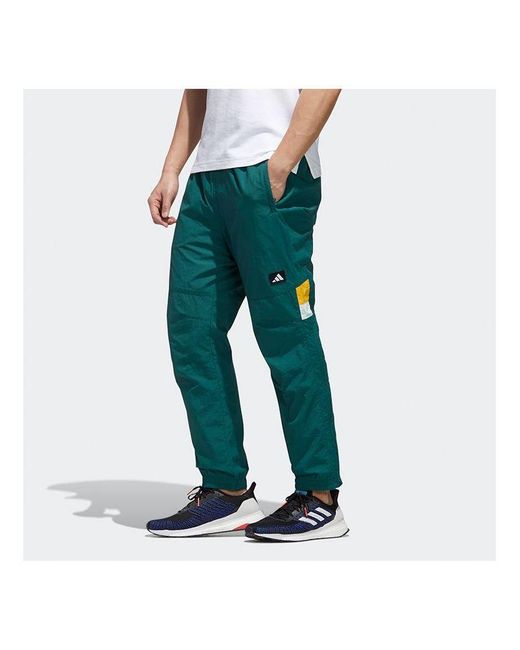 Adidas Green Ub Pnt Double Logo Colorblock Casual Sports Pants Forest for men