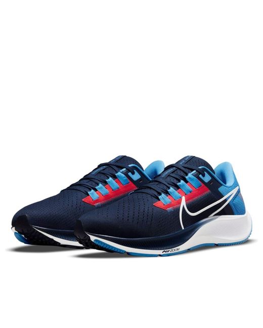 Nike Blue X Nfl Air Zoom Pegasus 38 'Tennessee Titans' for men