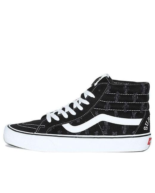 Vans Supreme X Sk8-Hi Hole Punch Denim' in Black for Men | Lyst UK