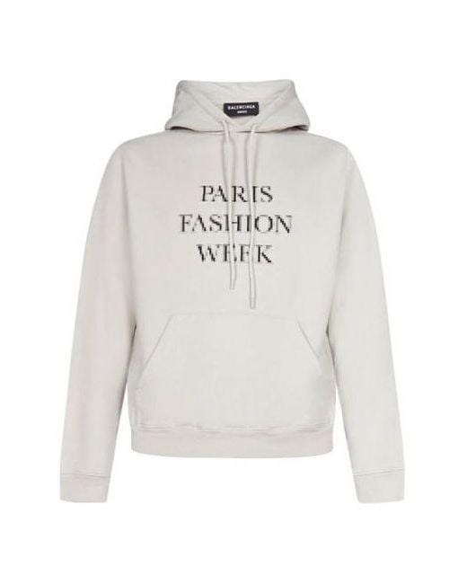 Balenciaga Gray Paris Fashion Week Hoodie 'Almond' for men