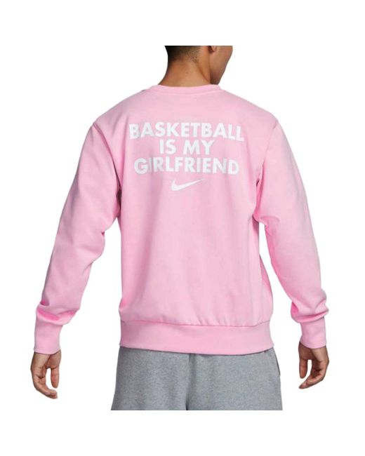 Nike Pink Standard Issue Basketball Hoodie for men