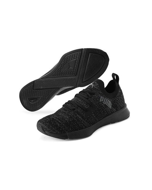 PUMA Black Flyer Runner Engineered Knit for men