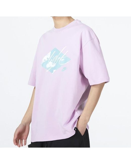 Nike Purple Essentials Pattern Printing Round Neck Tee for men