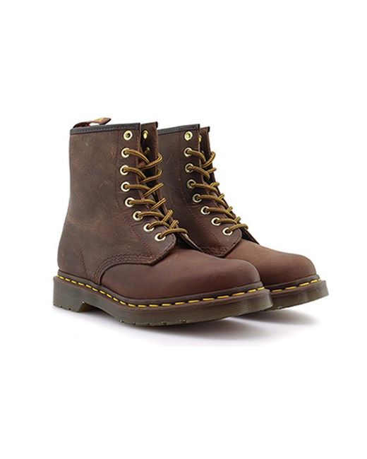 Dr. Martens Brown 1460 Aztec Crazyhorse Martin Boots Couple Style for men