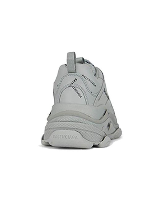 Balenciaga Gray Triple S Sneaker 'Allover Logo for men
