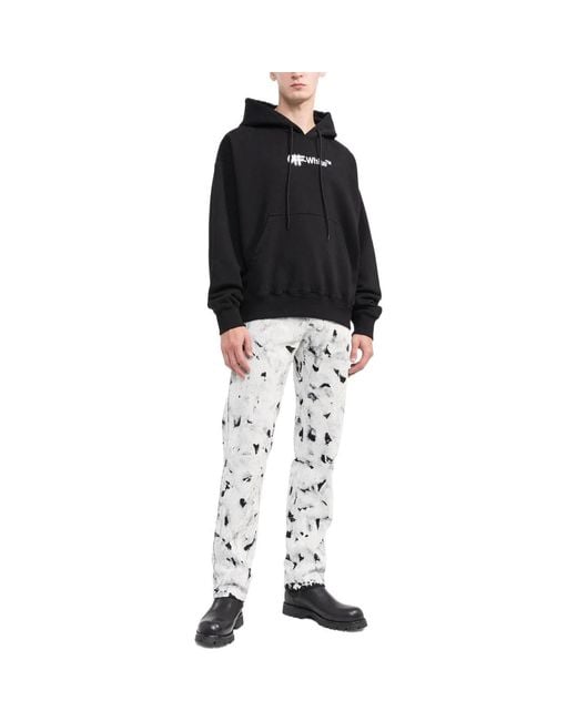 Off-White c/o Virgil Abloh Black Fw22 Aphabet Ogo Printing Hooded Ong Eeve Ooe Fit Back for men