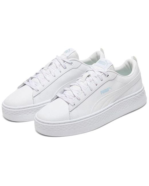 PUMA White (Wmns) Smash Platform Q4 Polka
