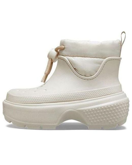 CROCSTM White Stomp Puff Boots for men
