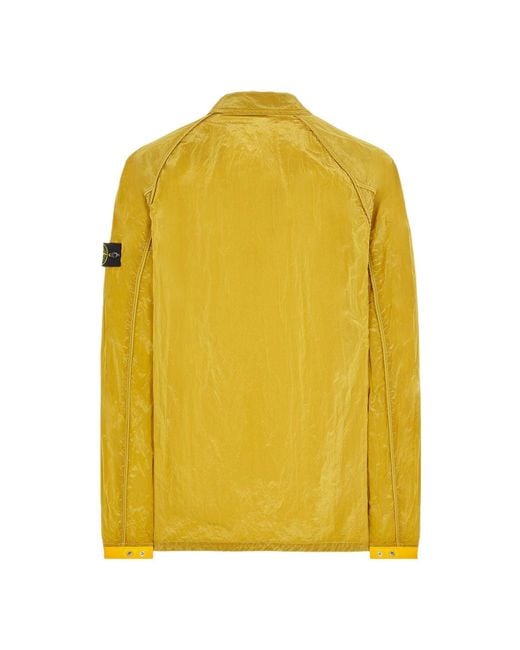 Stone Island Yellow Packable Overshirt for men