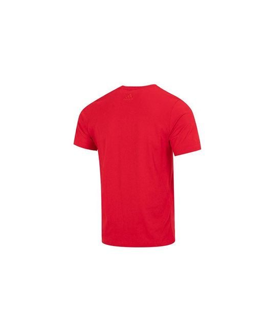 Adidas Red Bl Sj Esstential Tee for men