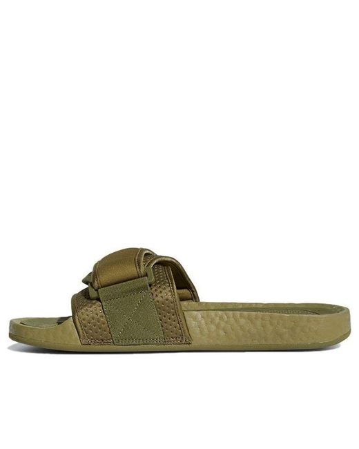 Adidas Green X Pharrell Boost Slides Cargo' for men