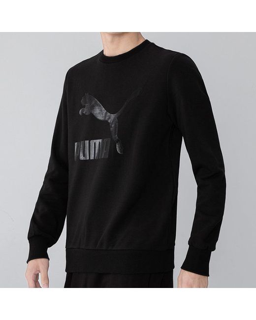 PUMA Black Classics Logo Crew Neck Sweater for men