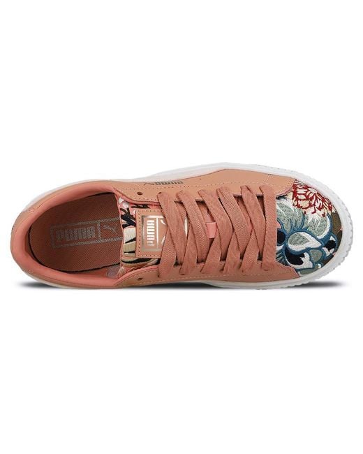 PUMA Pink (Wmns) Platform Hyper Embroidered Lace Up