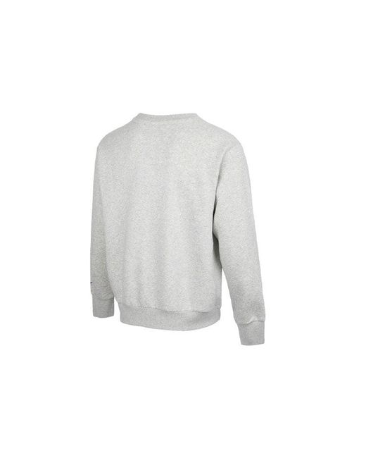 Nike Gray Nba Eam 31 Courtside Logo Printing Fleece Stay Warm Knit Pullover Round Neck for men