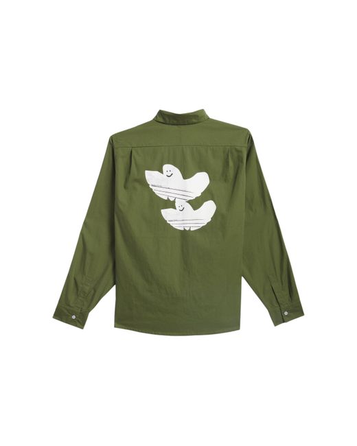 Adidas Green Originals Shmoofoil Button Up Asia Sizing for men