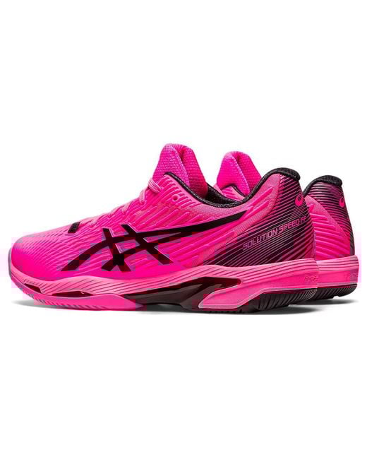 Asics Pink Solution Speed Flytefoam 2 Tennis Shoes for men
