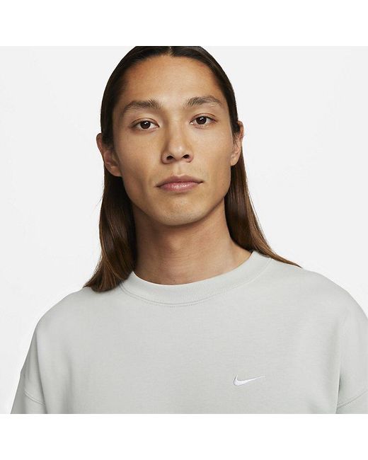 Nike Gray Solo Swoosh Crew Sweatshirt 'Light' for men