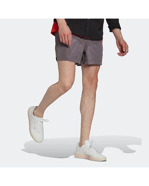 Adidas Purple Solid Color Sports Shorts Shadow for men