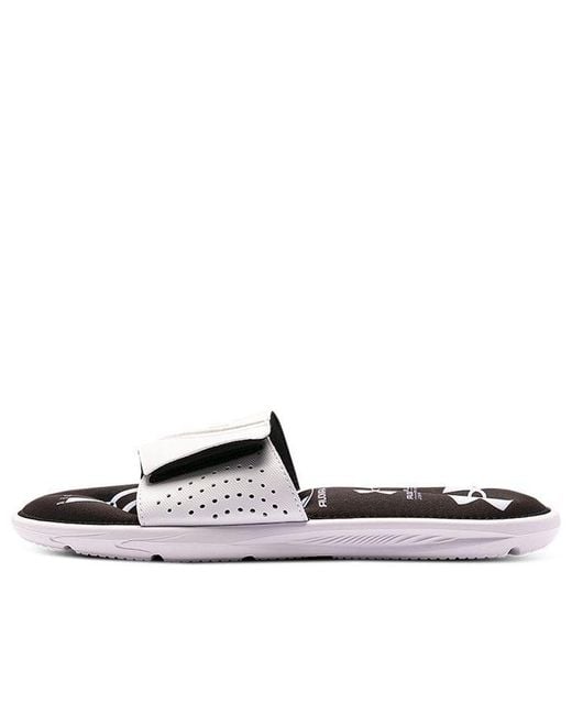 Under Armour Black Ignite 6 Graphic Strap Slide for men