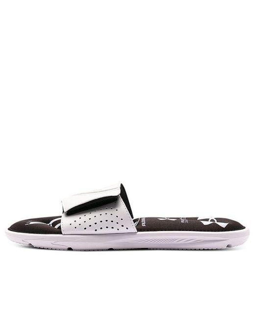 Under Armour Black Ignite 6 Graphic Strap Slide for men