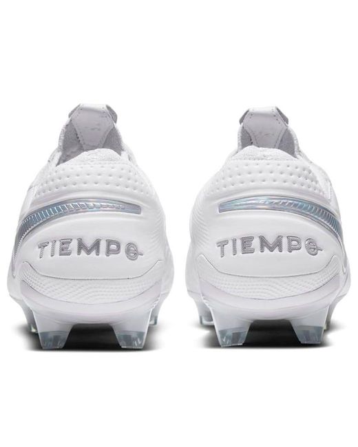 Nike White Tiempo Legend 8 Elite Fg Platinum' for men