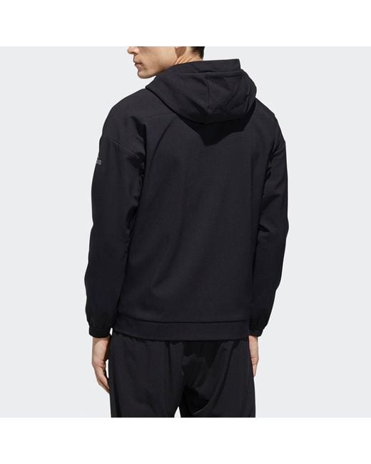 Adidas Blue Softshell Jkt Zipper Hooded Jacket for men