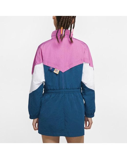 Nike Blue (Wmns) As W Sportswear Icn Clsh Track Jkt Jacket Cosmic Fuchsia