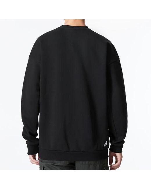 Adidas Black Th Mh Crew Logo Athleisure Casual Sports Round Neck for men
