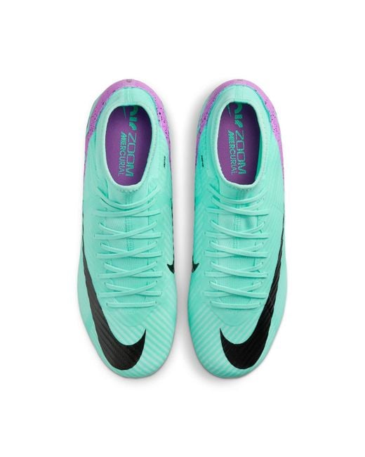 Nike Green Mercurial Superfly 9 Academy Multi-ground High-top Soccer Cleats for men